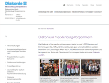 Tablet Screenshot of diakonie-mv.de